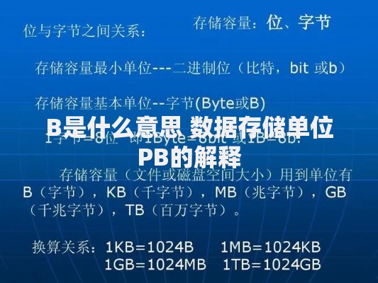 B是什么意思 数据存储单位PB的解释