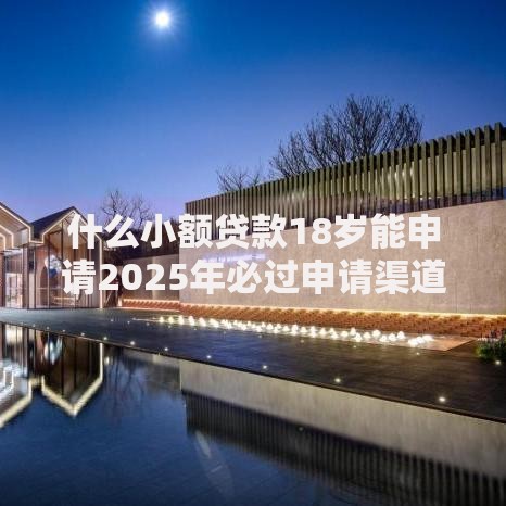 什么小额贷款18岁能申请2025年必过申请渠道！精选这五个不看负债的借钱