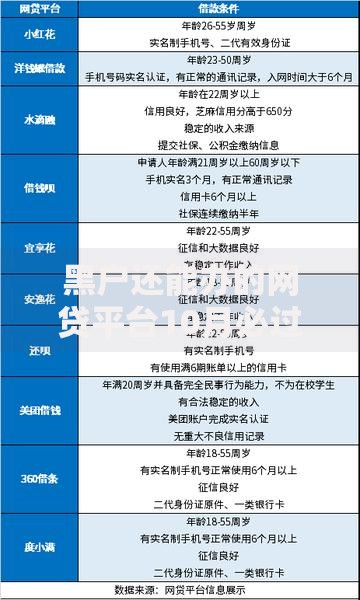 黑户还能办的网贷平台10月必过申请方法！本篇为您深度分享！