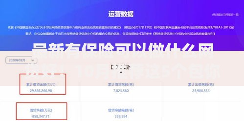最新有保险可以做什么网贷好！10月推荐这5个包你贷最低借款额度
