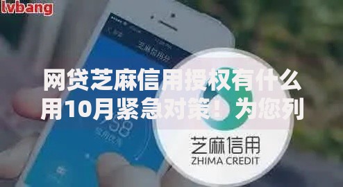 网贷芝麻信用授权有什么用10月紧急对策！为您列举这5个贷款芝麻信用授权能借到钱