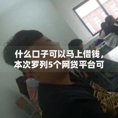什么口子可以马上借钱，本次罗列5个网贷平台可以马上借款