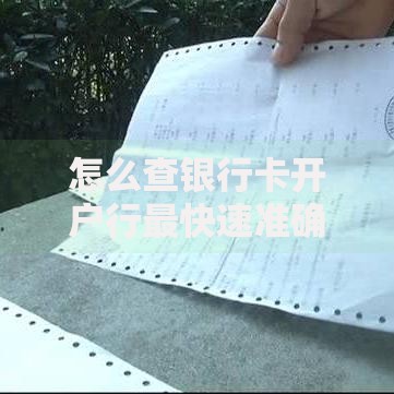 怎么查银行卡开户行最快速准确的5种官方方法