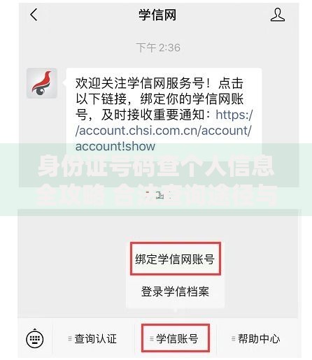 身份证号码查个人信息全攻略 合法查询途径与实用技巧解析