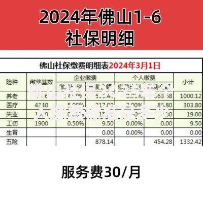 佛山社保2025年个人缴费标准是多少