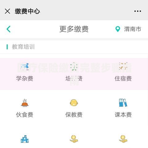 医疗保险缴费完整步骤指南