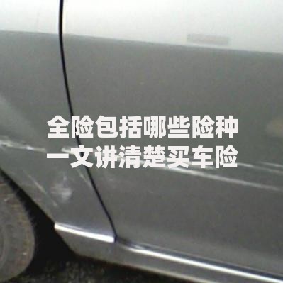 全险包括哪些险种一文讲清楚买车险必看攻略