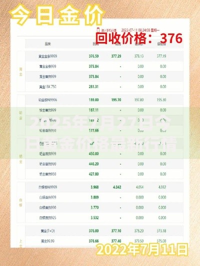 2025年7月27日今日黄金价格最新行情多少钱一克
