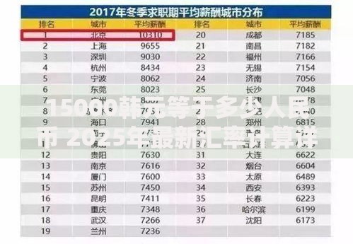 15000韩元等于多少人民币 2025年最新汇率计算详解