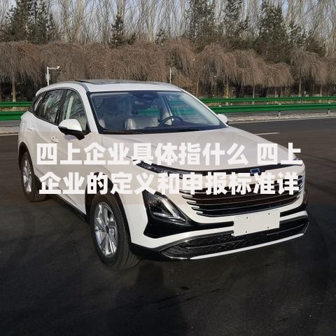 四上企业具体指什么 四上企业的定义和申报标准详解