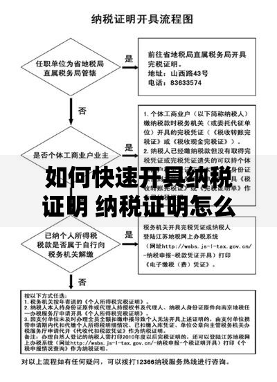 如何快速开具纳税证明 纳税证明怎么开全流程指南