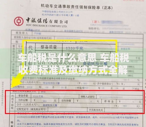 车船税是什么意思 车船税收费标准及缴纳方式全解析