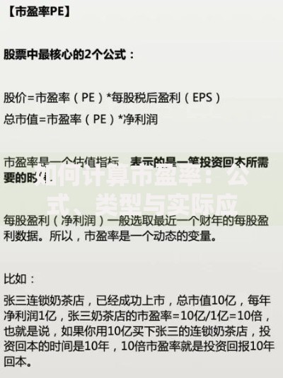如何计算市盈率：公式、类型与实际应用详解