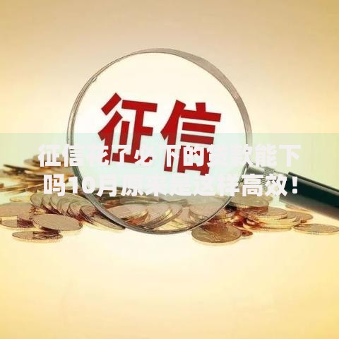 征信花了必下的贷款能下吗10月原来是这样高效！归结​征信花了必下的借款能下借款