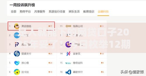是人就能下的网贷口子2025年妥了！今日枚举12期无视黑白