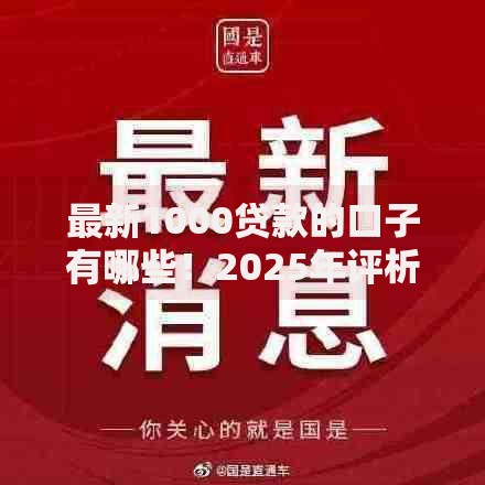 最新1000贷款的口子有哪些！2025年评析这5个小额贷款3000元到8000