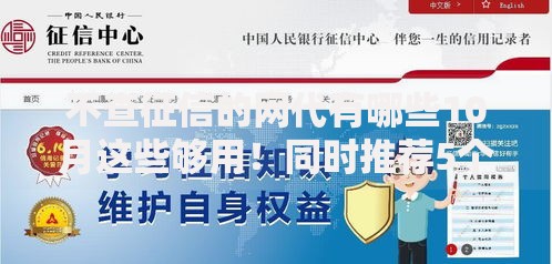 不查征信的网代有哪些10月这些够用！同时推荐5个不查征信的网贷平台借款