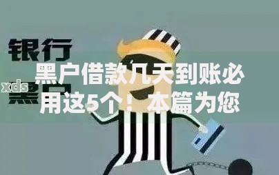 黑户借款几天到账必用这5个！本篇为您深入甄选！