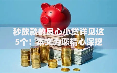 秒放款的良心小贷详见这5个！本文为您精心深挖！