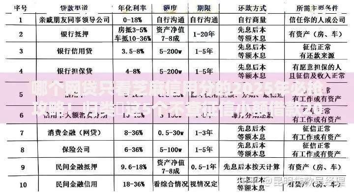 哪个网贷只看芝麻信用分的2025年必抢攻略！归类​这5个不查征信小额借款2025年还款