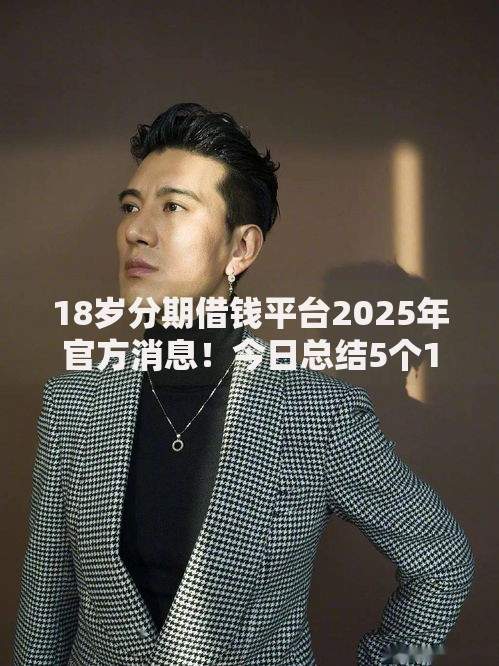 18岁分期借钱平台2025年官方消息！今日总结5个18岁网贷分期口子