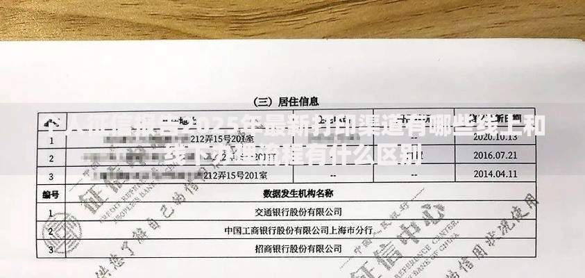 个人征信报告2025年最新打印渠道有哪些线上和线下办理流程有什么区别