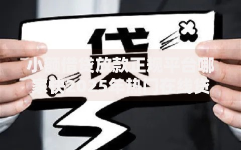 小额借贷放款正规平台哪家快2025年热门在线贷款必看