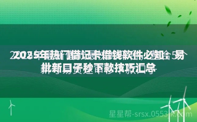 2025年热门借记卡借钱软件必知：易批新口子秒下款技巧汇总