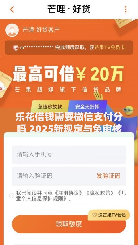 乐花借钱需要微信支付分吗 2025新规定与免审核技巧大全