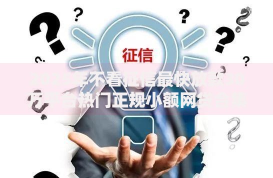 2025年不看征信最快放款30万平台热门正规小额网贷合集