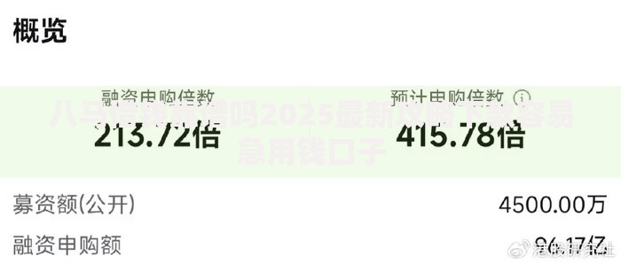 八马借钱靠谱吗2025最新攻略下款容易急用钱口子