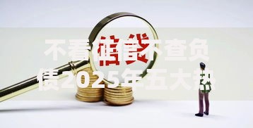 不看征信不查负债2025年五大热门最新口子