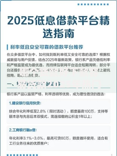 哪个贷款好下款容易贷款2025年热门平台推荐