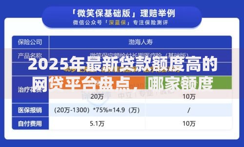 2025年最新贷款额度高的网贷平台盘点，哪家额度最高