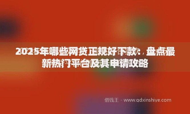 2025年哪些网贷正规好下款：盘点最新热门平台及其申请攻略