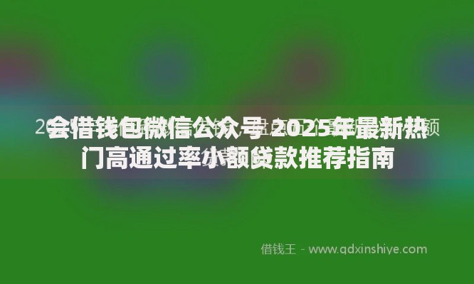 会借钱包微信公众号 2025年最新热门高通过率小额贷款推荐指南