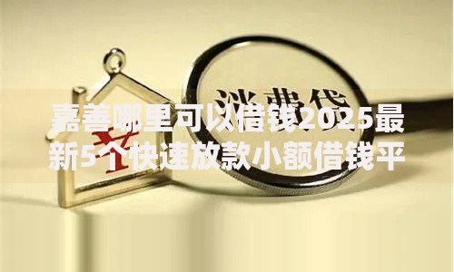 嘉善哪里可以借钱2025最新5个快速放款小额借钱平台推荐