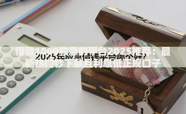 借款1000救急的平台2025推荐:最新热门秒下款且利息低正规口子 借款1000救急的平台2025推荐:最新热门秒下款且利息低正规口子