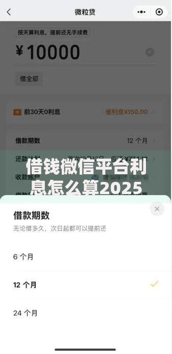 借钱微信平台利息怎么算2025最新利率计算方法还款方案 借钱微信平台利息怎么算2025最新利率计算方法还款方案