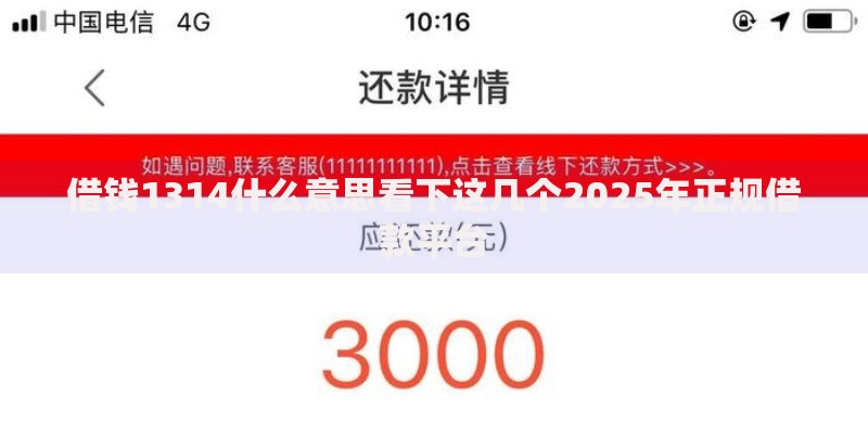 借钱1314什么意思看下这几个2025年正规借款平台 借钱1314什么意思看下这几个2025年正规借款平台
