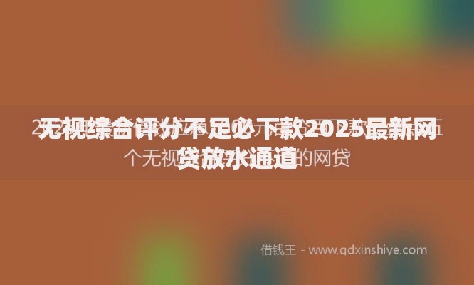 无视综合评分不足必下款2025最新网贷放水通道