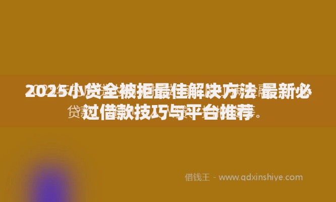2025小贷全被拒最佳解决方法 最新必过借款技巧与平台推荐 2025小贷全被拒最佳解决方法 最新必过借款技巧与平台推荐