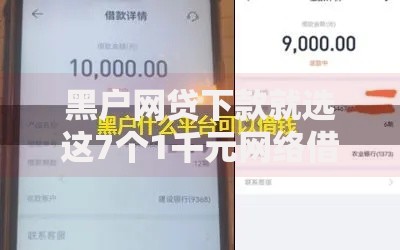 黑户网贷下款就选这7个1千元网络借钱平台好