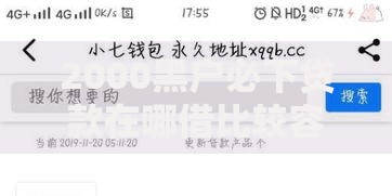 2000黑户必下贷款在哪借比较容易？类似强制下款的6个口子参考