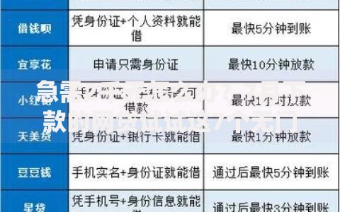 急需2千元怎么办？7月下款的网贷试试这7个无门槛平台