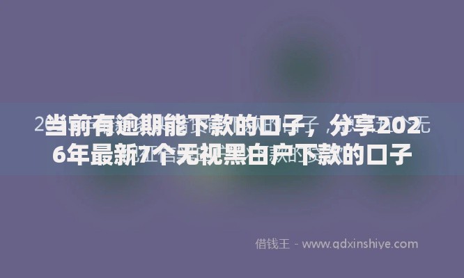 当前有逾期能下款的口子,分享2026年最新7个无视黑白户下款的口子 当前有逾期能下款的口子,分享2026年最新7个无视黑白户下款的口子
